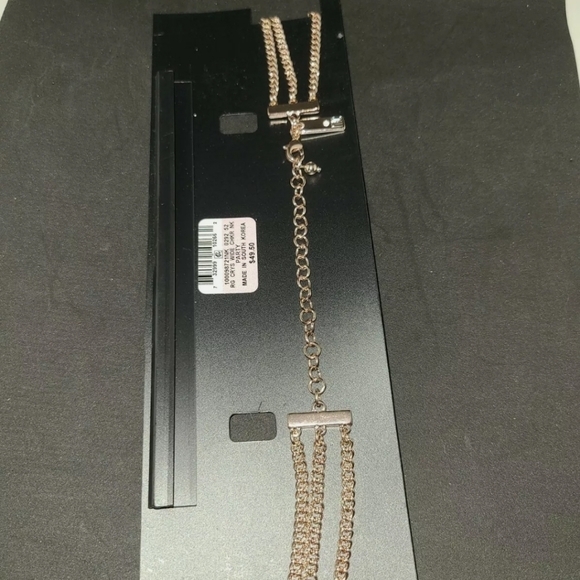 INC Gold Tone Crystal Wide Choker Necklace - Picture 3 of 3